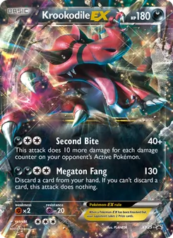 Krookodile EX card from XY Black Star Promos, number XY25/211