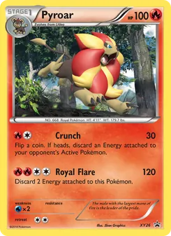 Pyroar card from XY Black Star Promos, number XY26/211
