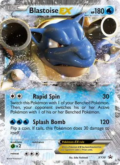 Blastoise EX card from XY Black Star Promos, number XY30/211
