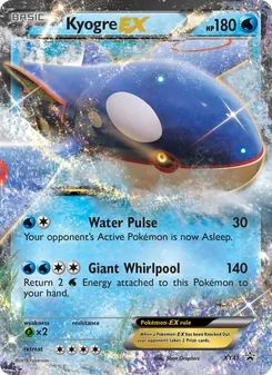 Kyogre EX card from XY Black Star Promos, number XY41/211