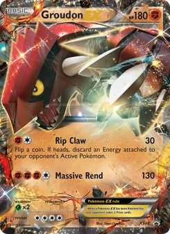 Groudon EX card from XY Black Star Promos, number XY42/211