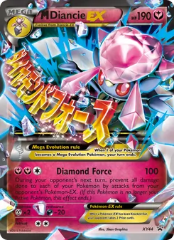 M Diancie EX card from XY Black Star Promos, number XY44/211