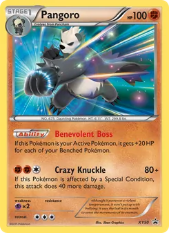Pangoro card from XY Black Star Promos, number XY50/211
