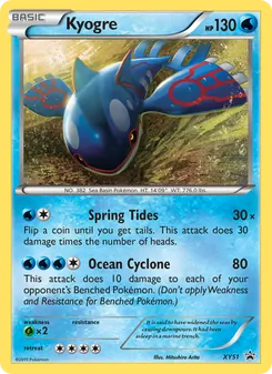 Kyogre card from XY Black Star Promos, number XY51/211