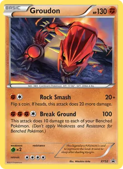 Groudon card from XY Black Star Promos, number XY52/211