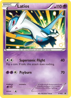 Latios card from XY Black Star Promos, number XY65/211