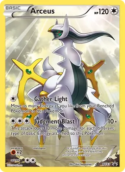 Arceus card from XY Black Star Promos, number XY83/211