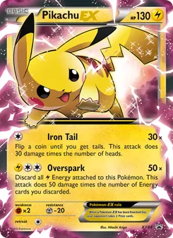 Pikachu EX card from XY Black Star Promos, number XY84/211