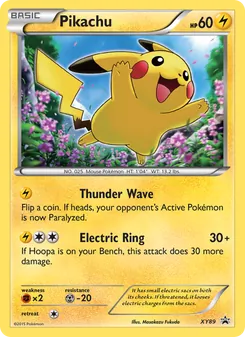 Pikachu card from XY Black Star Promos, number XY89/211