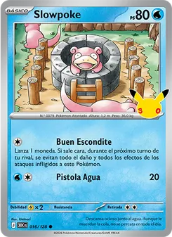 Carta Slowpoke de la expansión Celebración 30.º Aniversario, número 016/128