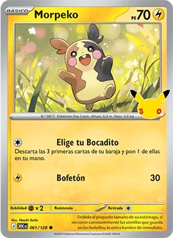Carta Morpeko de la expansión Celebración 30.º Aniversario, número 061/128