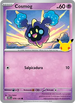 Carta Cosmog de la expansión Celebración 30.º Aniversario, número 078/128
