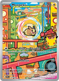 Carta Morpeko de la expansión Celebración 30.º Aniversario, número 135/128