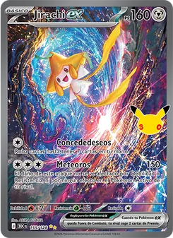 Carta Jirachi ex de la expansión Celebración 30.º Aniversario, número 155/128