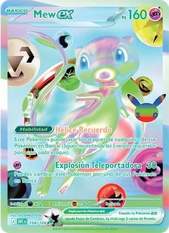Carta Mew ex de la expansión Celebración 30.º Aniversario, número 158/128