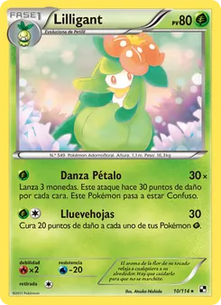 Carta Lilligant de la expansión Negro y Blanco, número 10/114
