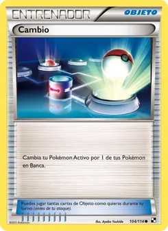 Carta Cambio de la expansión Negro y Blanco, número 104/114