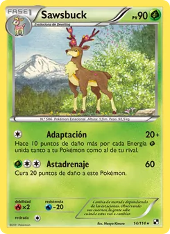Carta Sawsbuck de la expansión Negro y Blanco, número 14/114