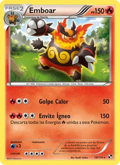 Carta Emboar de la expansión Negro y Blanco, número 19/114
