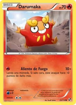 Carta Darumaka de la expansión Negro y Blanco, número 23/114