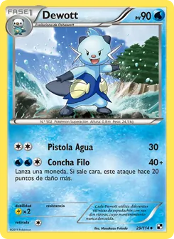Carta Dewott de la expansión Negro y Blanco, número 29/114