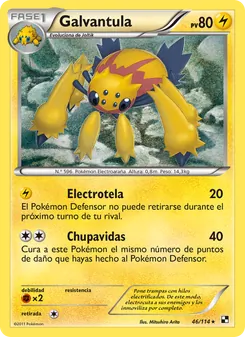 Carta Galvantula de la expansión Negro y Blanco, número 46/114