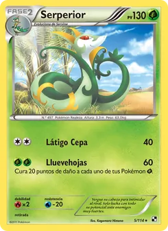 Carta Serperior de la expansión Negro y Blanco, número 5/114