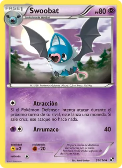 Carta Swoobat de la expansión Negro y Blanco, número 51/114