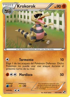 Carta Krokorok de la expansión Negro y Blanco, número 64/114
