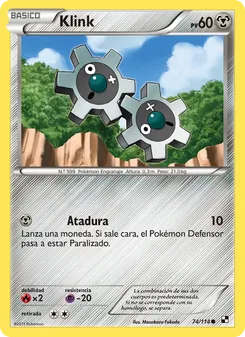 Carta Klink de la expansión Negro y Blanco, número 74/114