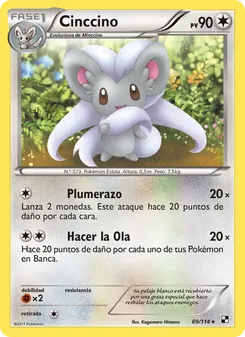 Carta Cinccino de la expansión Negro y Blanco, número 89/114