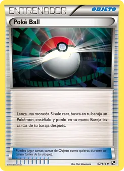 Carta Poké Ball de la expansión Negro y Blanco, número 97/114