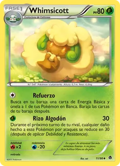 Carta Whimsicott de la expansión Fuerzas Emergentes, número 11/98