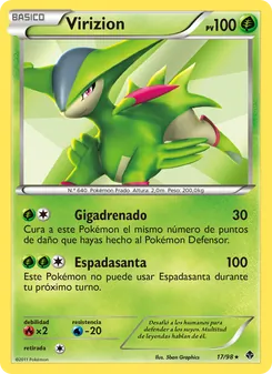 Carta Virizion de la expansión Fuerzas Emergentes, número 17/98