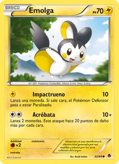 Carta Emolga de la expansión Fuerzas Emergentes, número 32/98