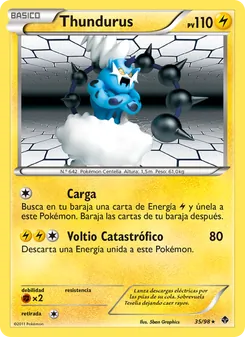 Carta Thundurus de la expansión Fuerzas Emergentes, número 35/98