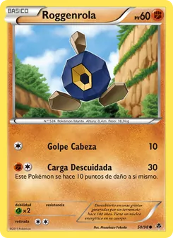 Carta Roggenrola de la expansión Fuerzas Emergentes, número 50/98