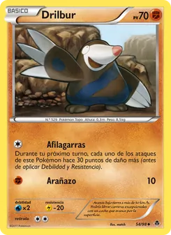Carta Drilbur de la expansión Fuerzas Emergentes, número 54/98