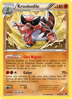 Carta Krookodile de la expansión Fuerzas Emergentes, número 62/98