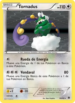 Carta Tornadus de la expansión Fuerzas Emergentes, número 89/98