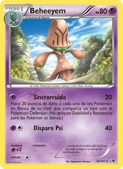 Carta Beheeyem de la expansión Nobles Victorias, número 56/101