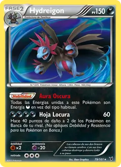 Carta Hydreigon de la expansión Nobles Victorias, número 79/101