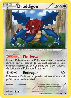 Carta Druddigon de la expansión Nobles Victorias, número 89/101