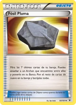 Carta Fósil Pluma de la expansión Nobles Victorias, número 93/101