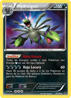 Carta Hydreigon de la expansión Próximos Destinos, número 103/99