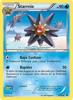 Carta Starmie de la expansión Próximos Destinos, número 24/99
