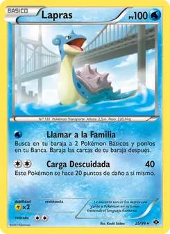 Carta Lapras de la expansión Próximos Destinos, número 25/99