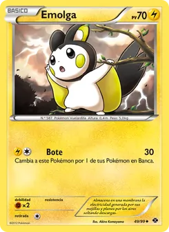 Carta Emolga de la expansión Próximos Destinos, número 49/99