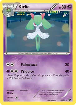 Carta Kirlia de la expansión Próximos Destinos, número 56/99