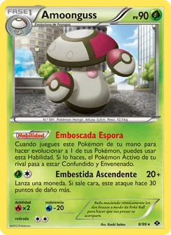 Carta Amoonguss de la expansión Próximos Destinos, número 9/99